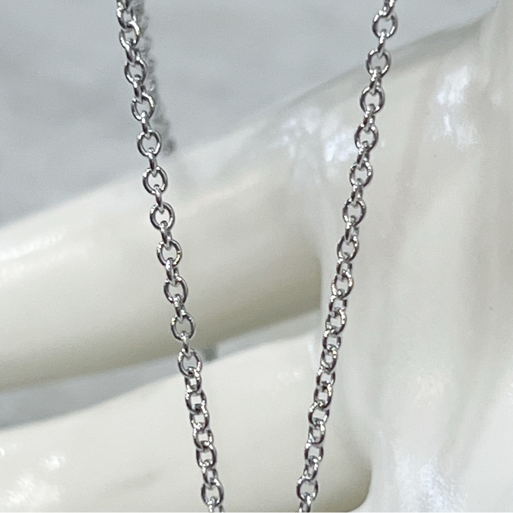 VALUE BUY Blue Topaz (Sim) Diamond Silver Pendant 18” Necklace PRICE FIRM - Picture 8 of 11